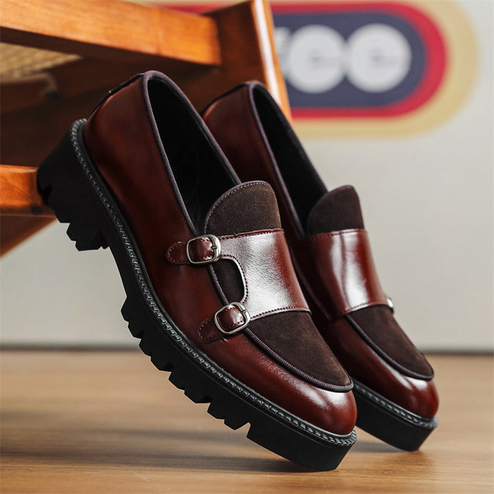 Tiziano Dual Monk Leather Loafers