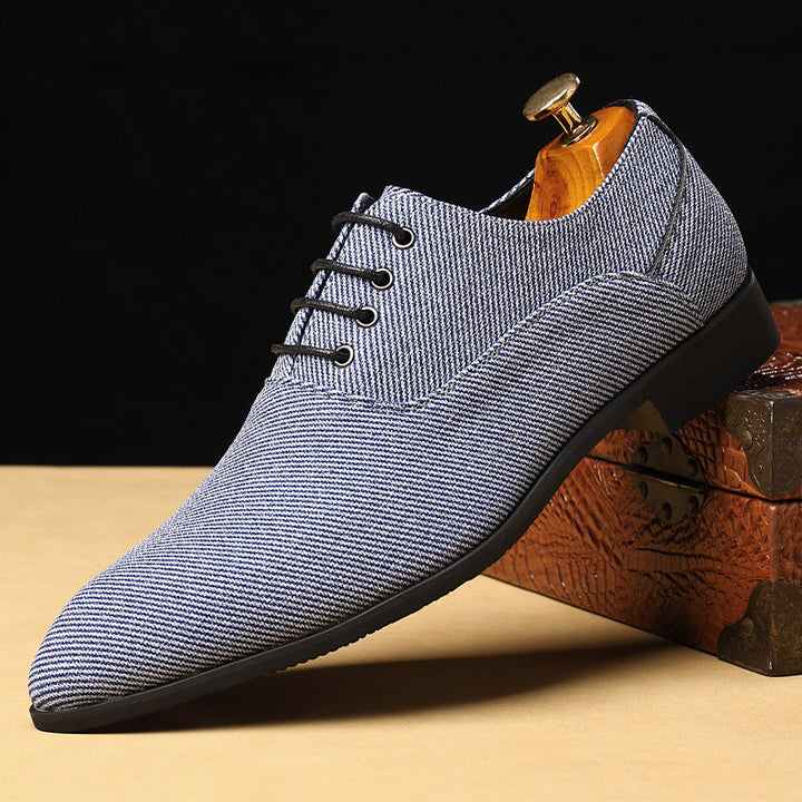 Rafael Herringbone Canvas Oxfords