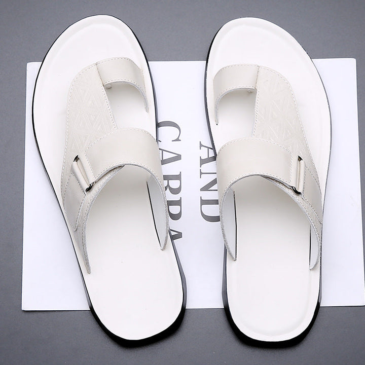 Aurelio Embossed Leather Sandals