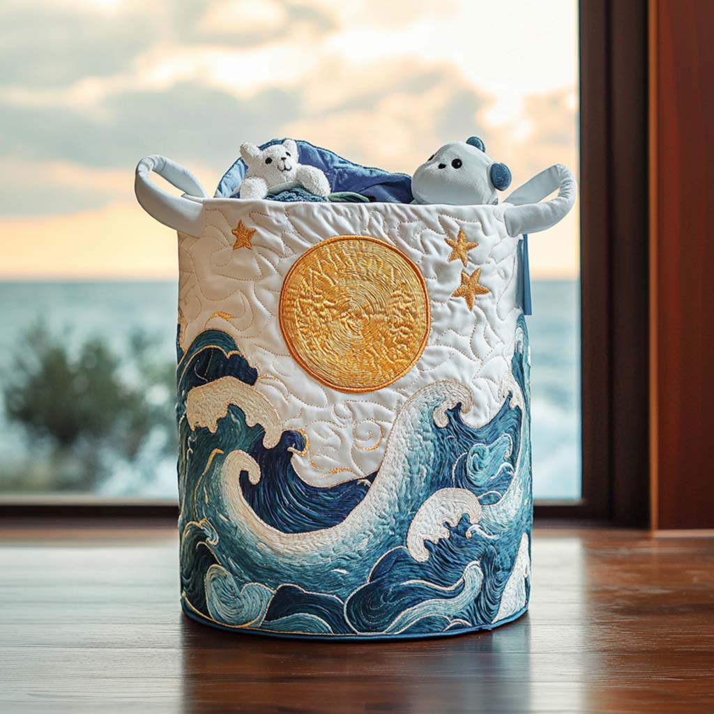 Sunsetcove | Hand-Quilted Laundry Basket