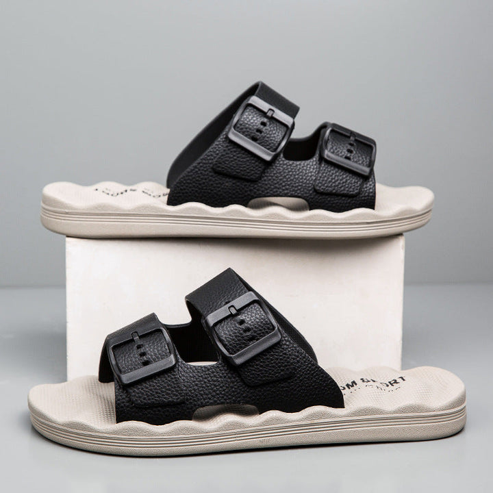 Soma Dual-Buckle Massage Slippers