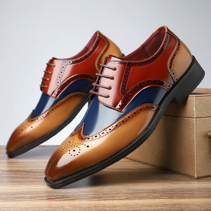 Santiago Leather Wingtip Dress Shoes