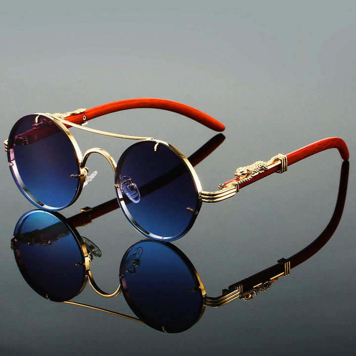 Leandro Gold Retro Sunglasses