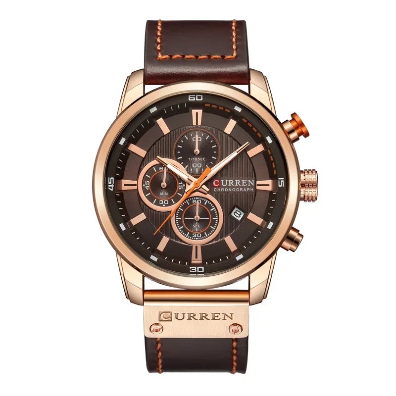 Renzo Chronograph Leather Watch