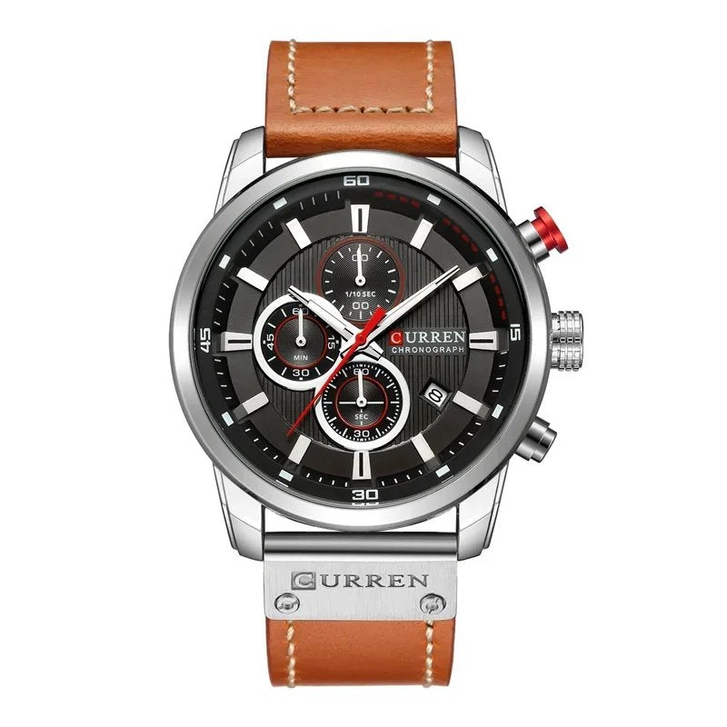 Renzo Chronograph Leather Watch