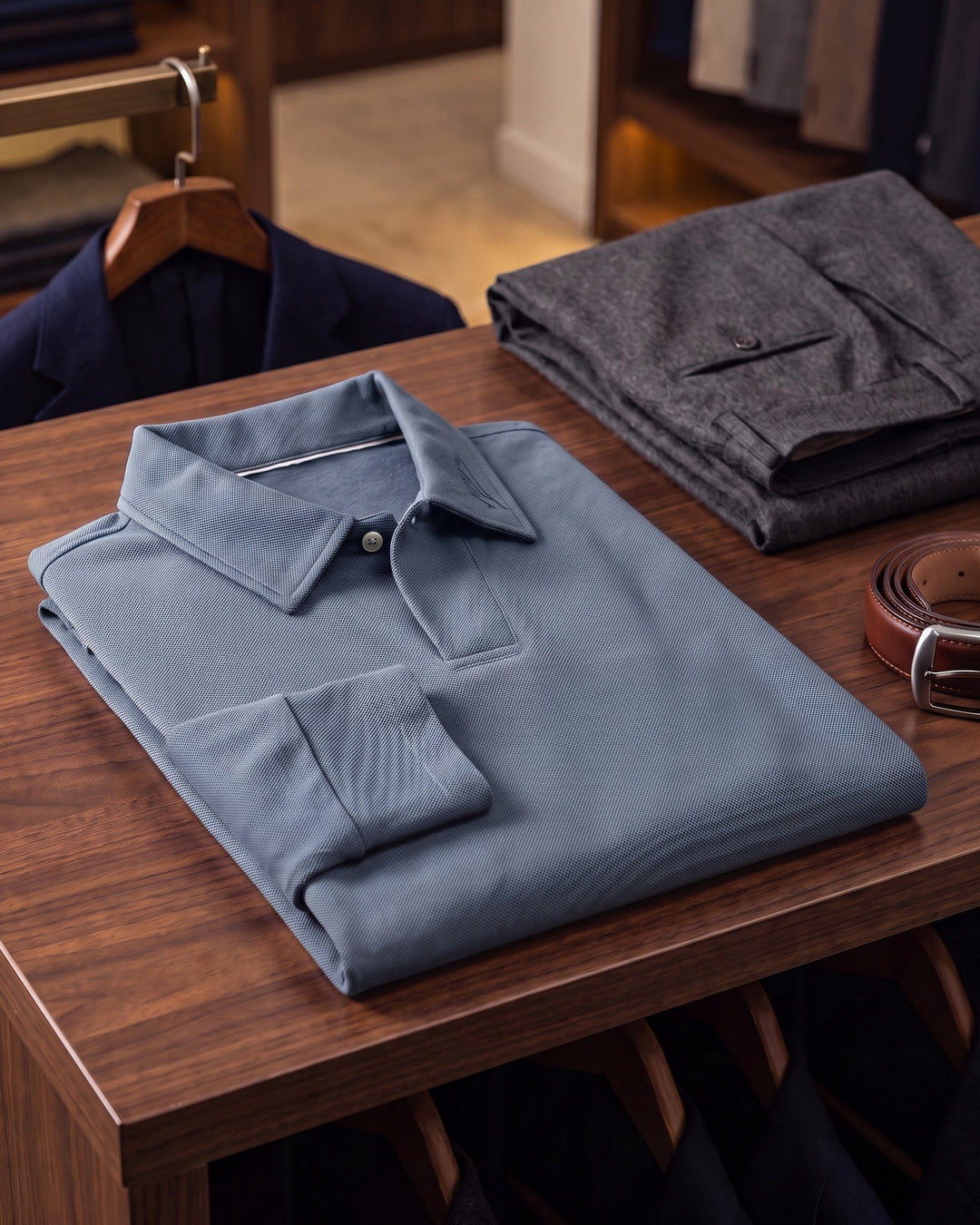 Federico Long-Sleeve Piqué Polo