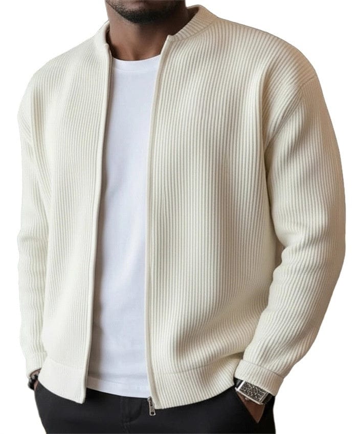 Karl –  Ribbed Zip Cardigan