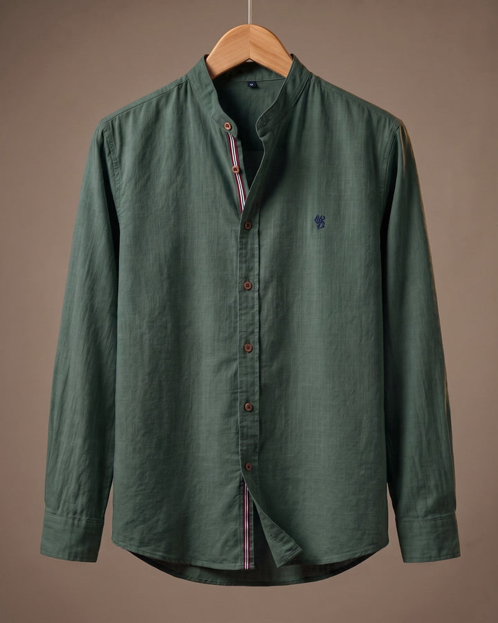 Ramiro Cotton Mandarin Collar Shirt