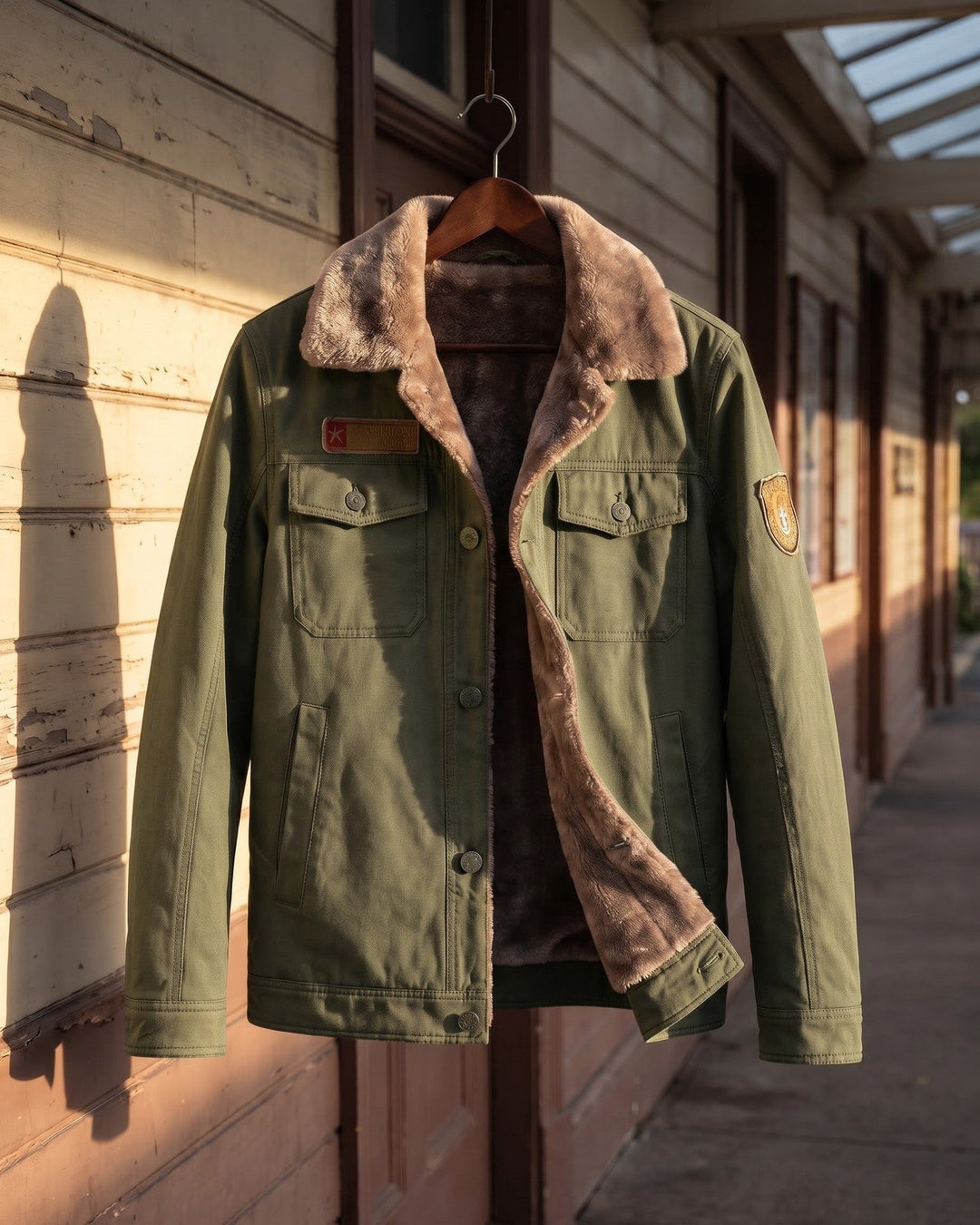 Raffaele Cotton Sherpa-Lined Jacket