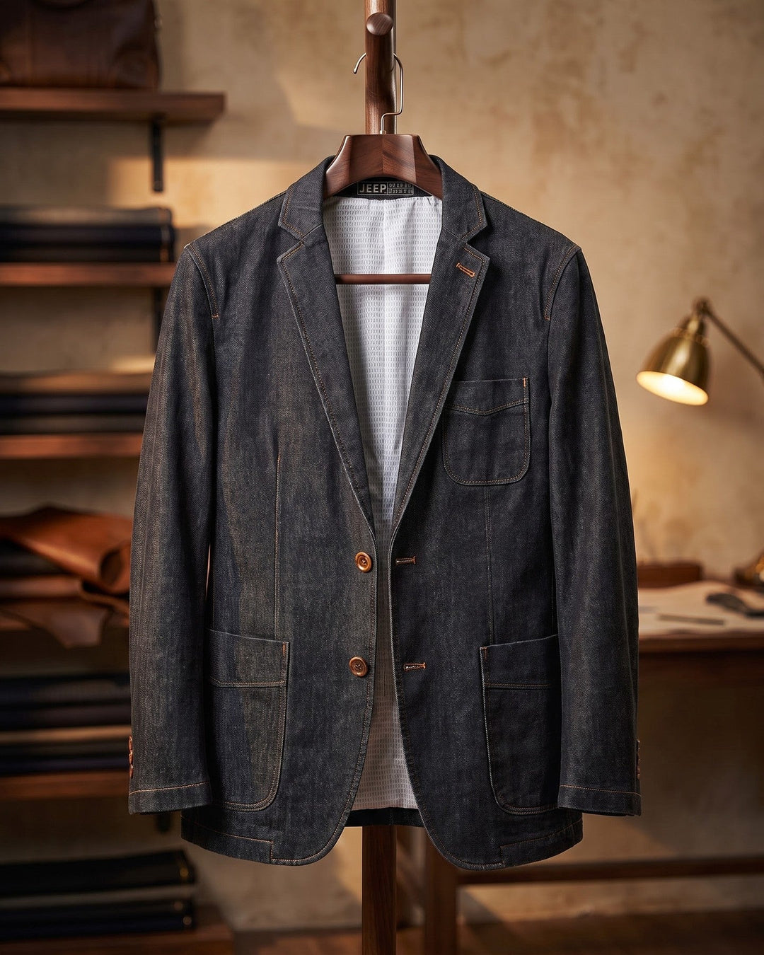 Lino Denim Blazer