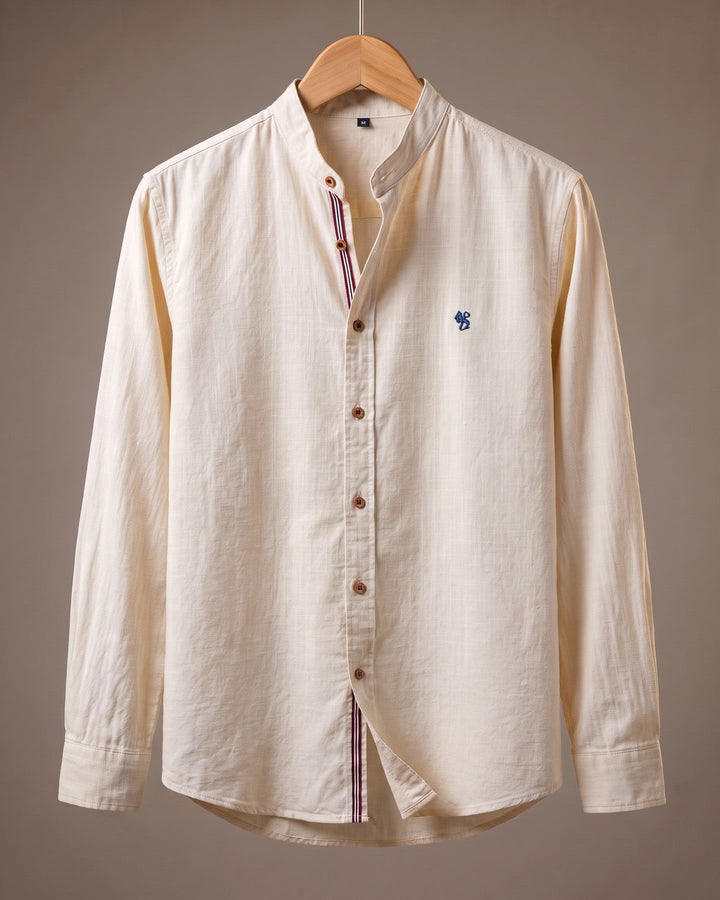 Ramiro Cotton Mandarin Collar Shirt