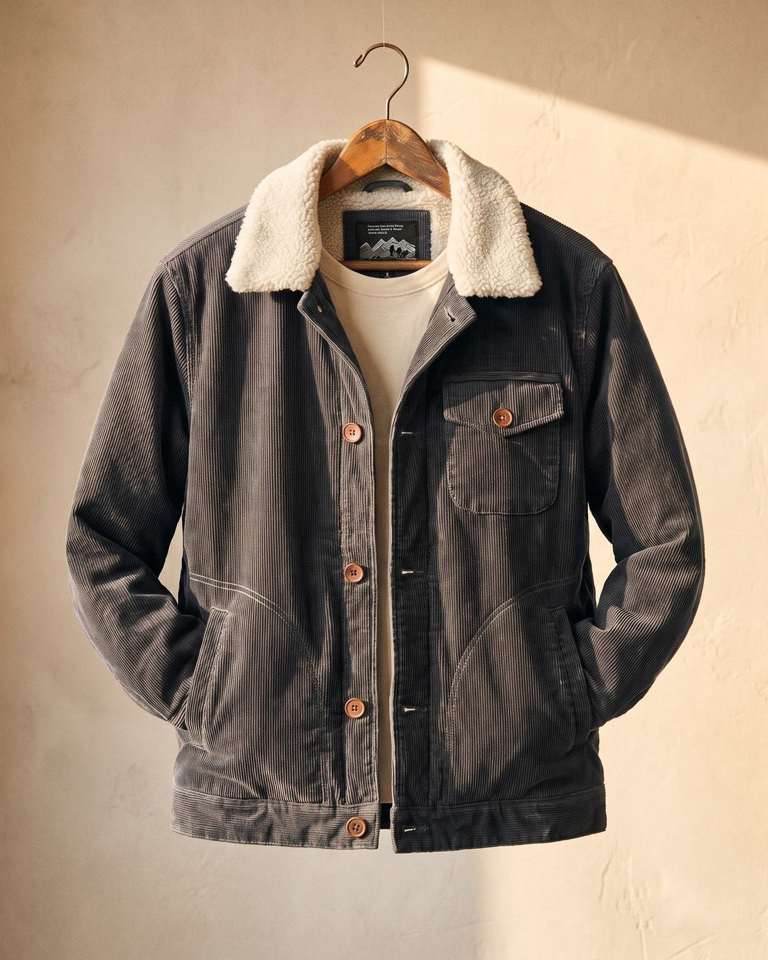 Ludovico Corduroy Sherpa-Collar Jacket