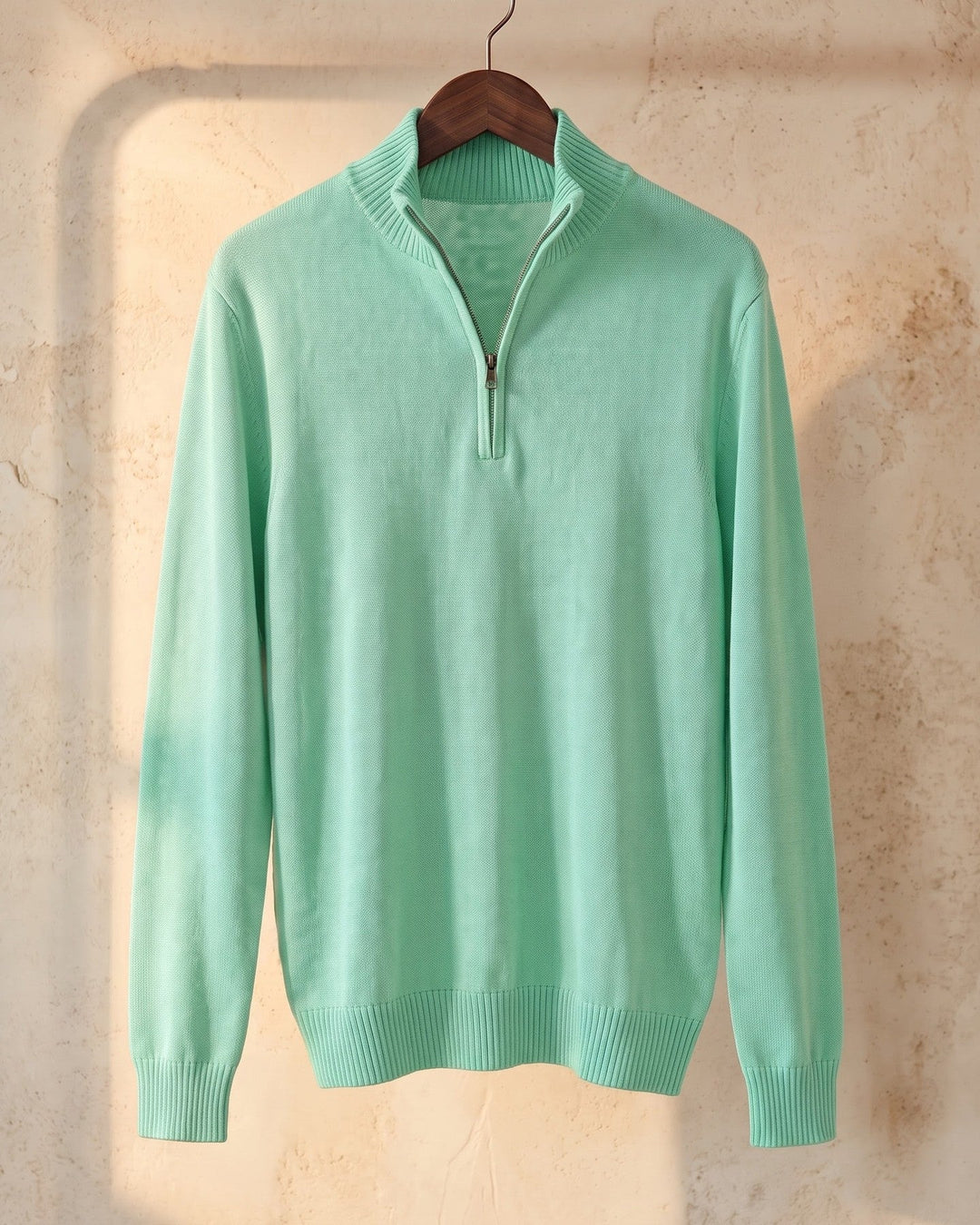 Silvano Cotton Quarter-Zip Sweater