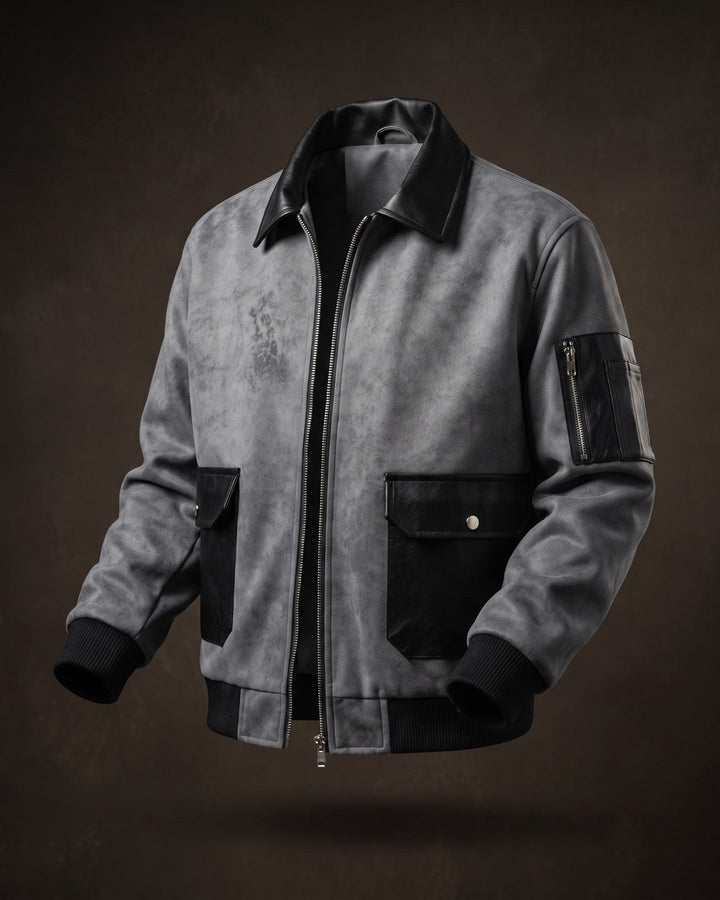 Moreno Suede-Look Bomber Jacket