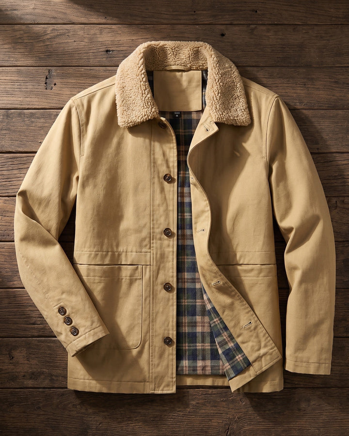 Renzo Cotton Sherpa-Collar Jacket