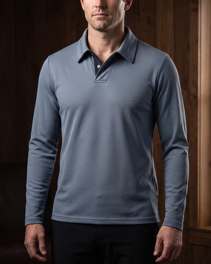 Federico Long-Sleeve Piqué Polo