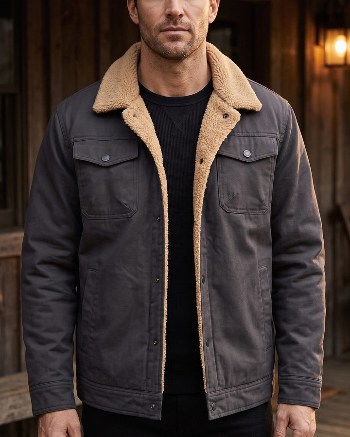 Silvio Cotton Sherpa-Lined Jacket