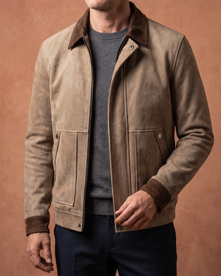 Rufino Suede-Finish Leather Jacket