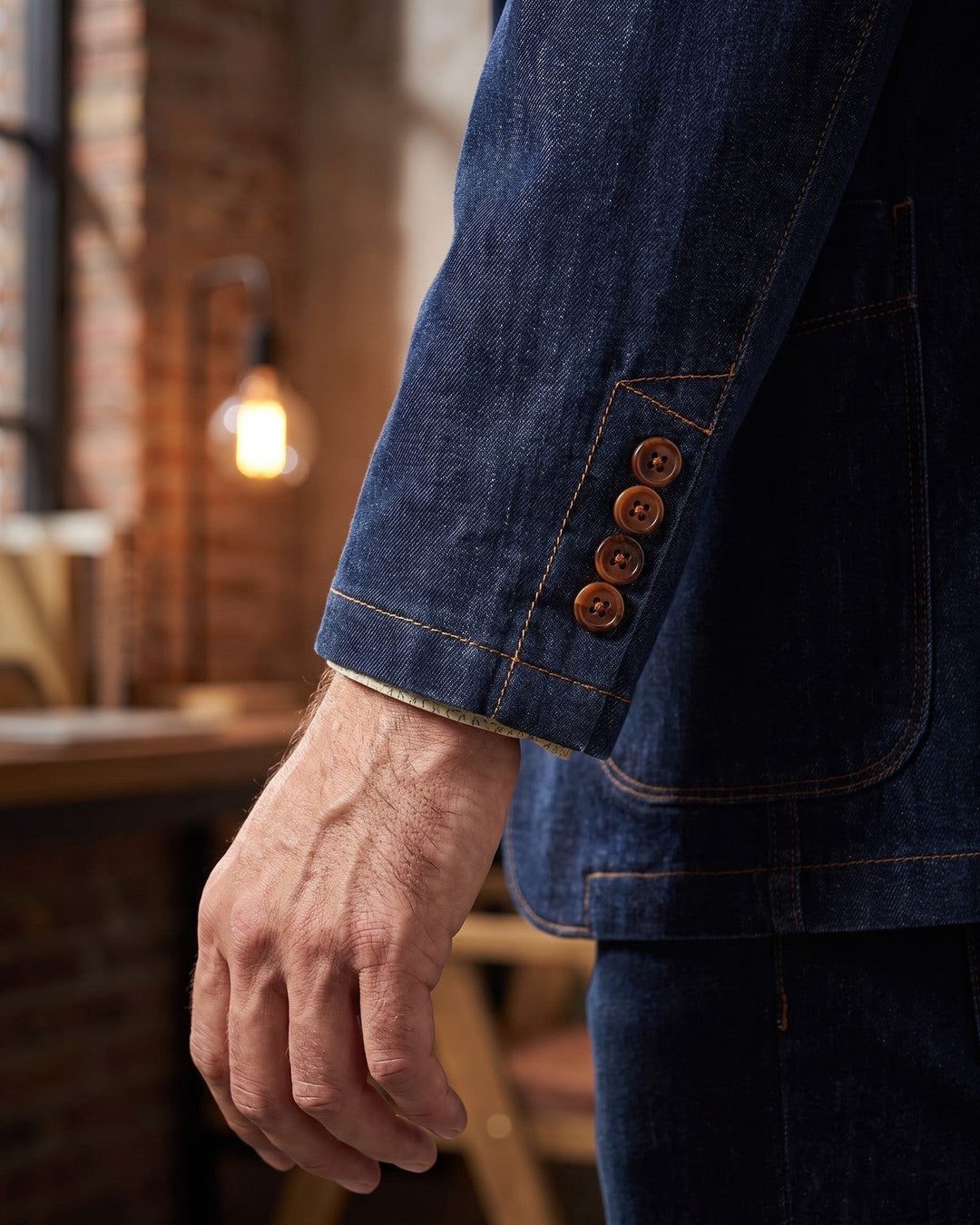 Lino Denim Blazer