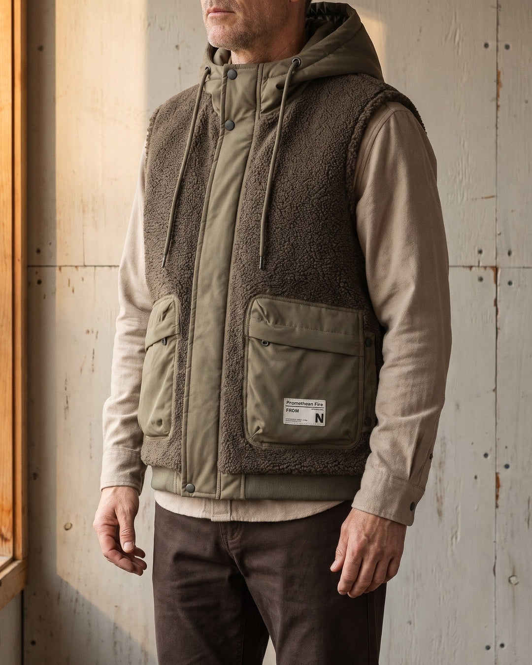 Teodoro Sherpa Hooded Vest