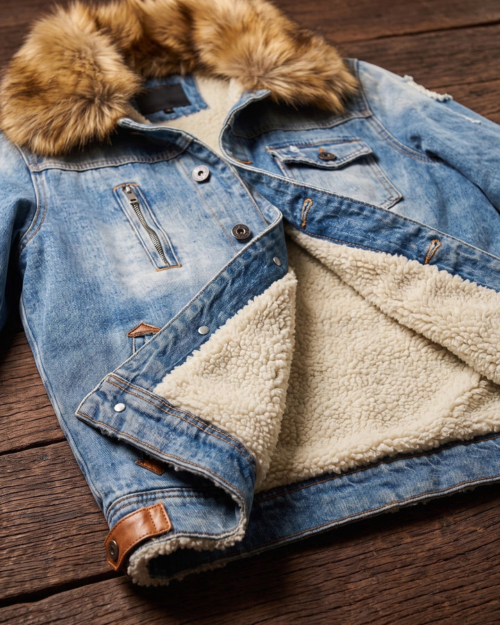 Bruno Denim Fur-Trim Jacket