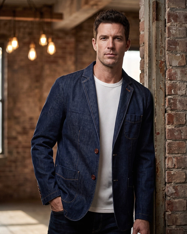 Lino Denim Blazer