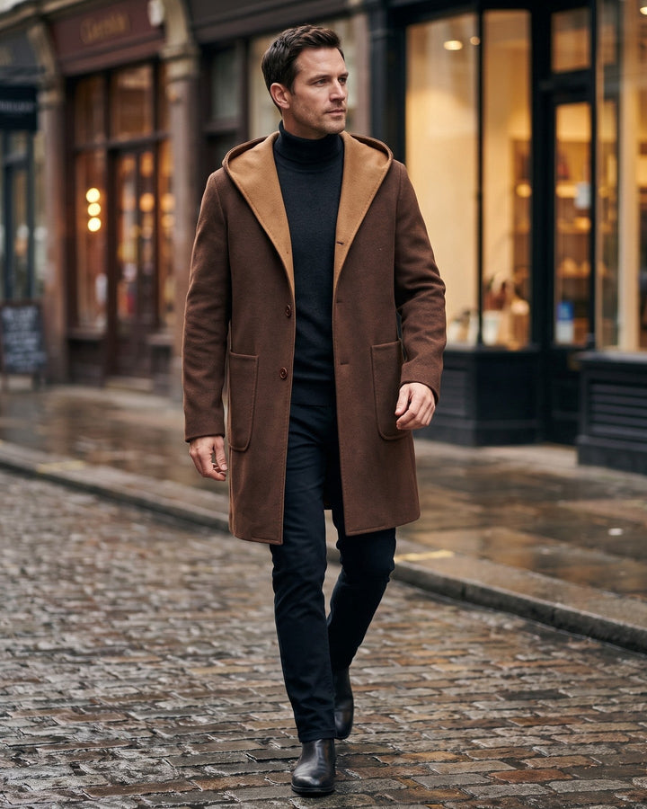 Giacomo Wool Reversible Hooded Coat