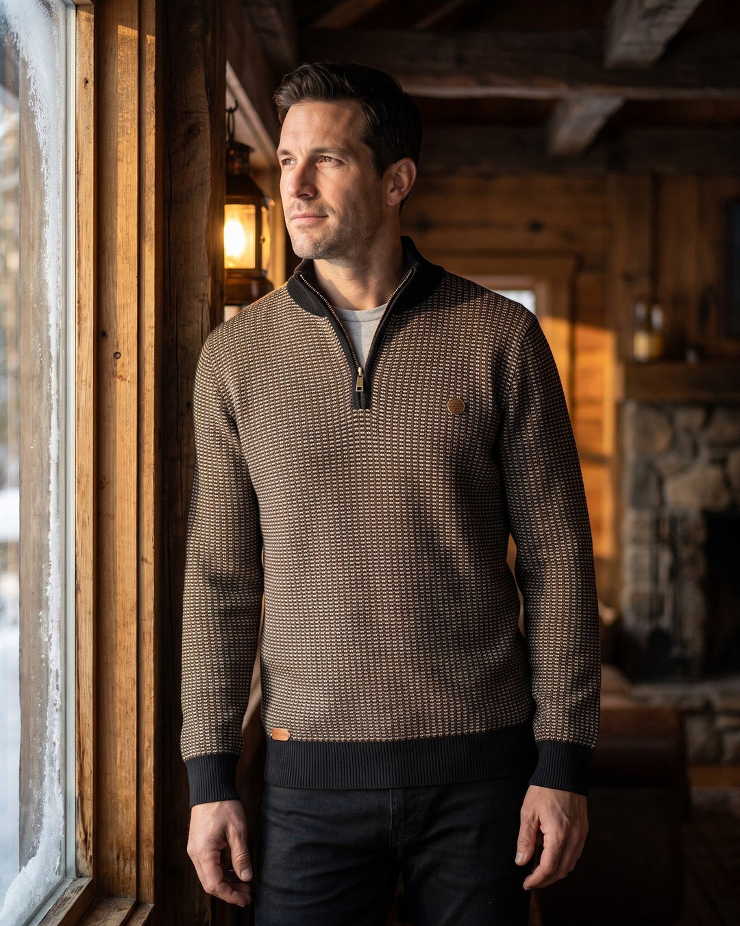 Lucio Cotton Quarter-Zip Sweater