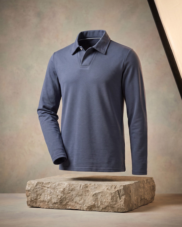 Federico Long-Sleeve Piqué Polo