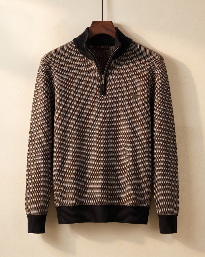 Lucio Cotton Quarter-Zip Sweater