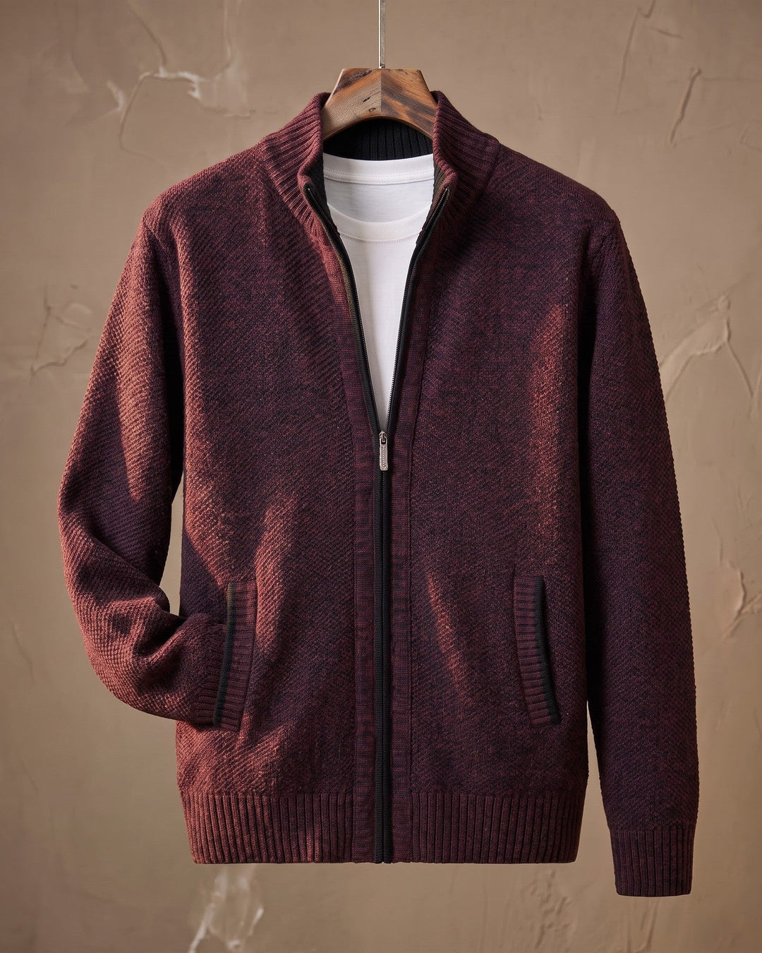 Giulio Cotton Blend Zip-Up Cardigan