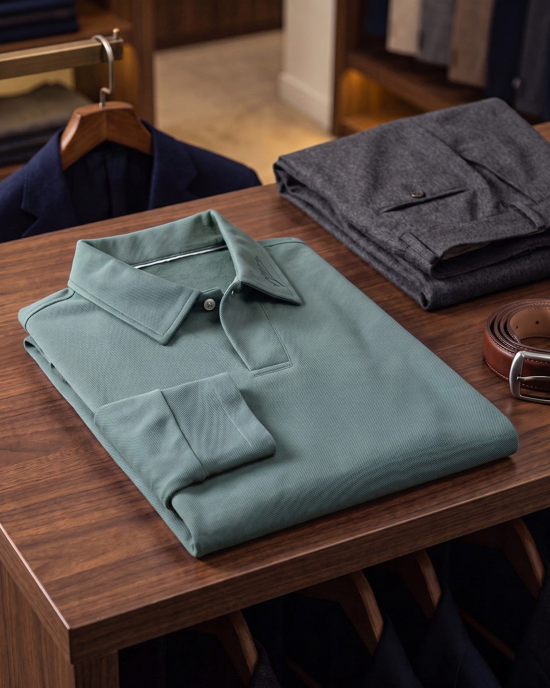Federico Long-Sleeve Piqué Polo