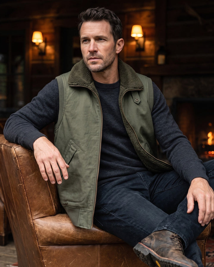 Aldo Cotton Sherpa-Collar Vest