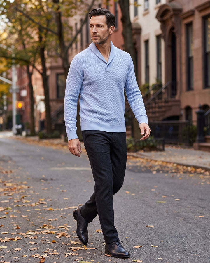 Octavio Cashmere Shawl-Collar Sweater