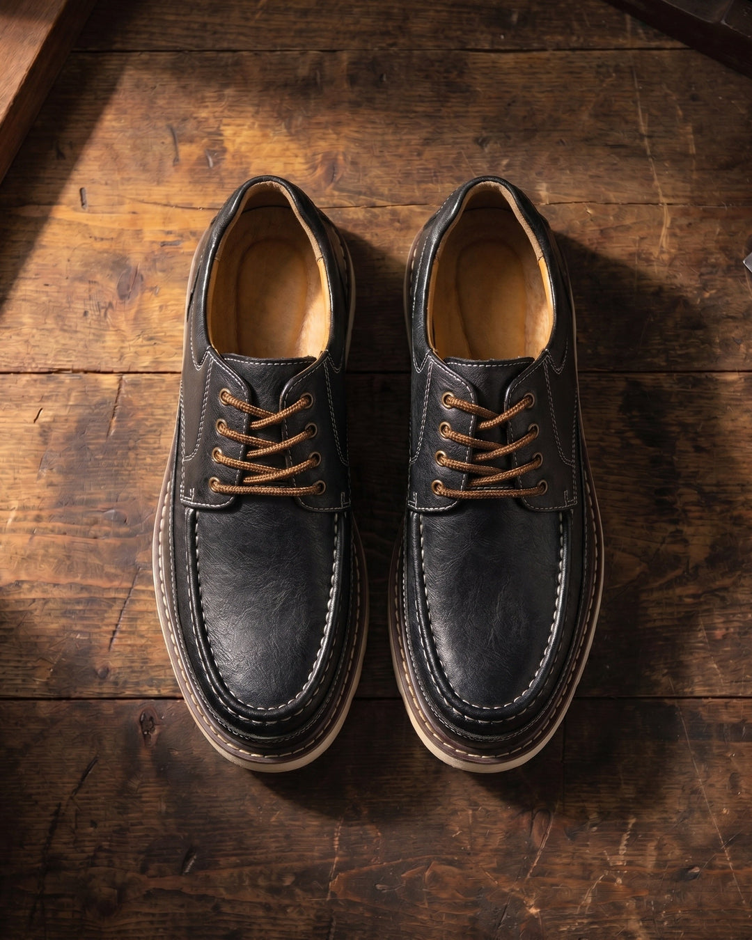Leonel Leather Moc-Toe Oxford