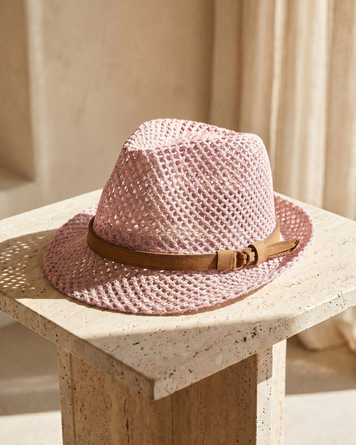 Walter Open-Weave Fedora Hat