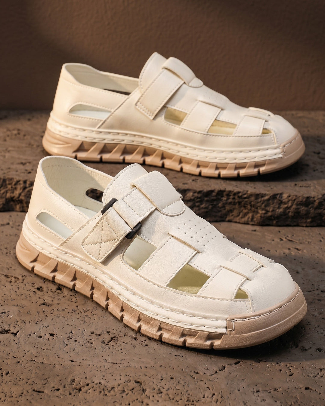 Ciro Leather Closed-Toe Sandals