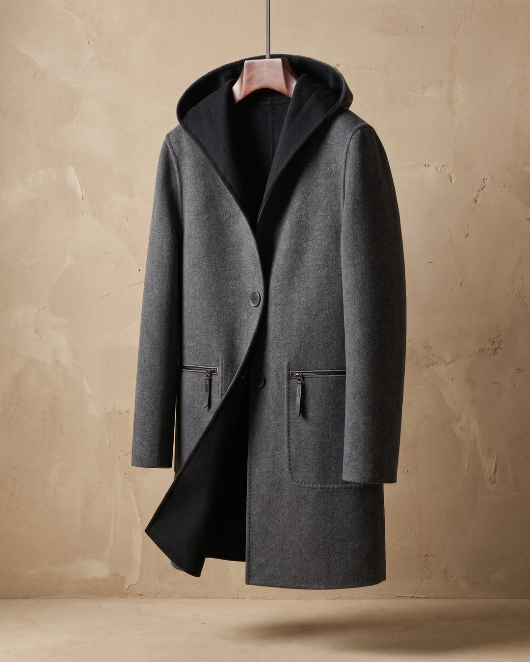 Giacomo Wool Reversible Hooded Coat
