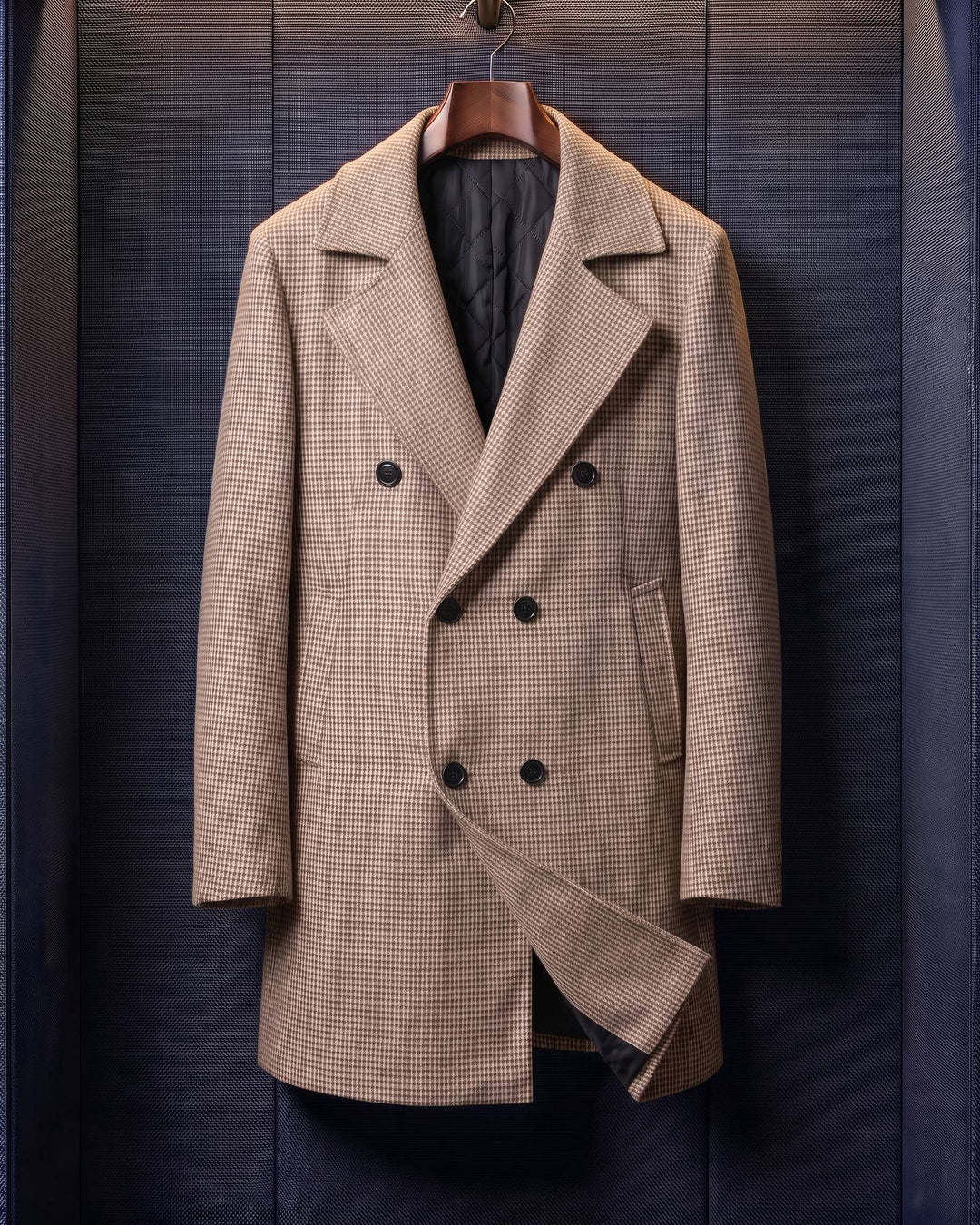 Mauro Houndstooth Overcoat