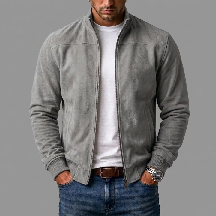Riviera — Suede Bomber Jacket