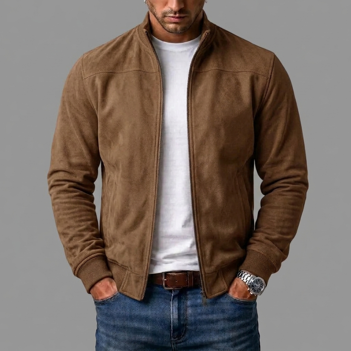 Riviera — Suede Bomber Jacket