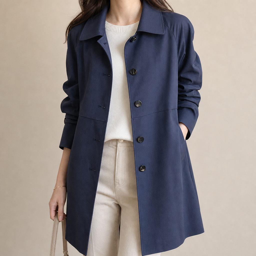Margot | Elegant Mid-Length Trench Coat