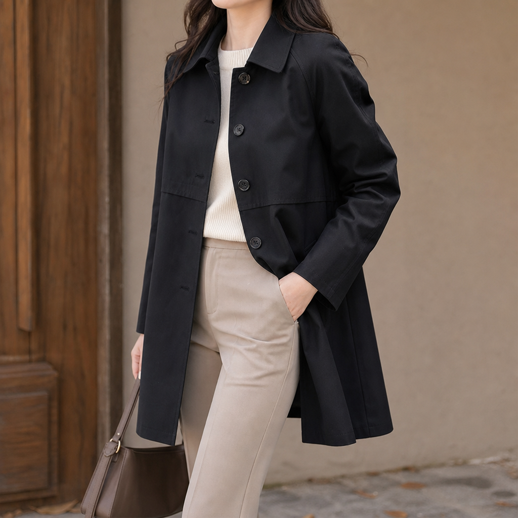 Margot | Elegant Mid-Length Trench Coat