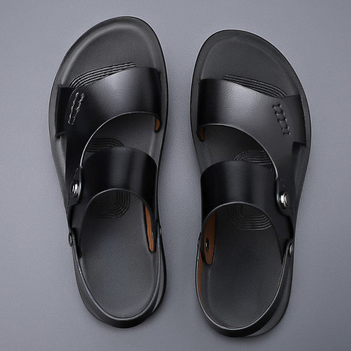 Ruviano Leather Slide Sandals