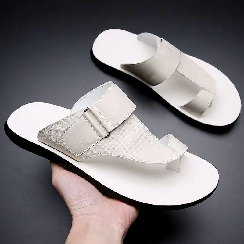 Aurelio Embossed Leather Sandals