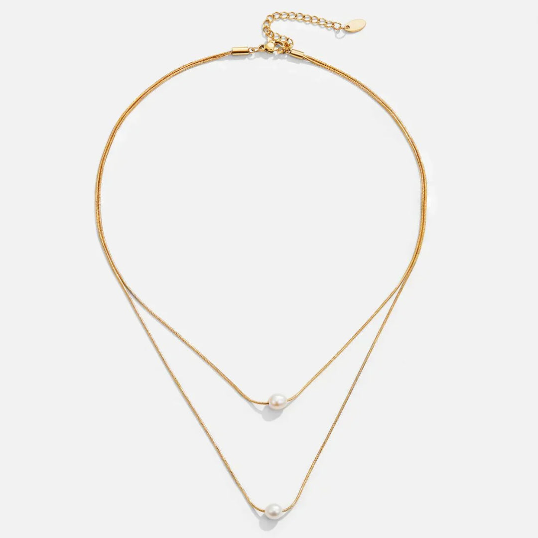 SERAPHINA | SOPHISTICATED LAYERED PEARL NECKLACE