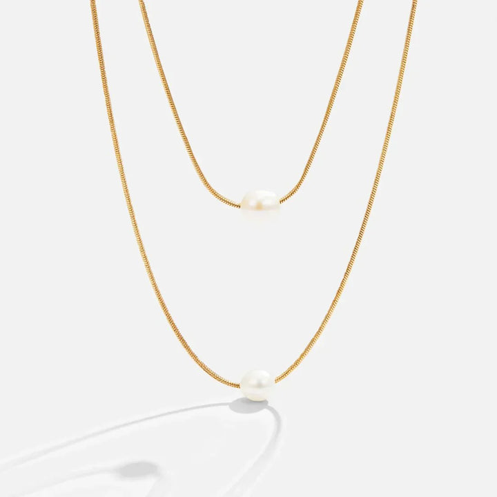 SERAPHINA | SOPHISTICATED LAYERED PEARL NECKLACE