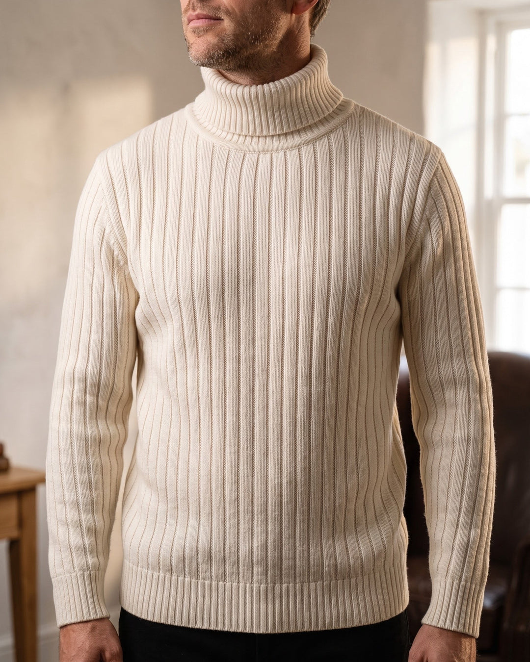 Pio Ribbed Turtleneck Sweater