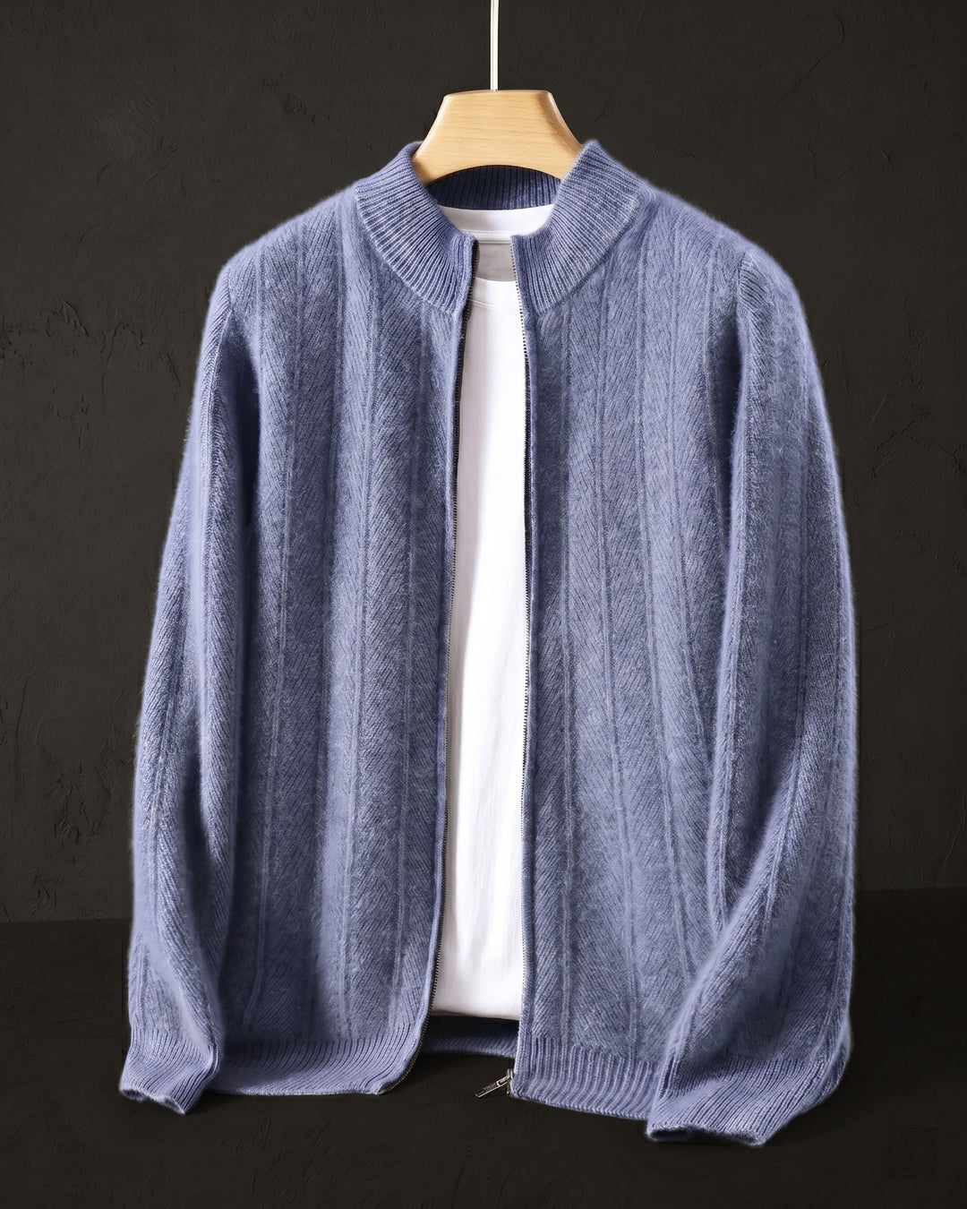 Serafino Cashmere Zip-Up Cardigan