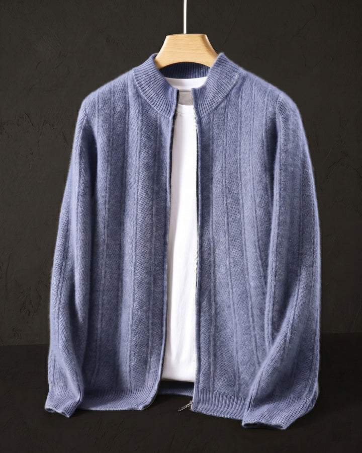 Serafino Cashmere Zip-Up Cardigan